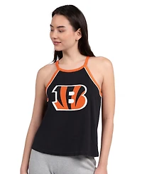 G-iii 4Her by Carl Banks Women's Black Cincinnati Bengals Redemption Win Slub Tank Top