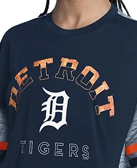 G-iii 4Her by Carl Banks Women's Navy Detroit Tigers Off-Season Oversized Top