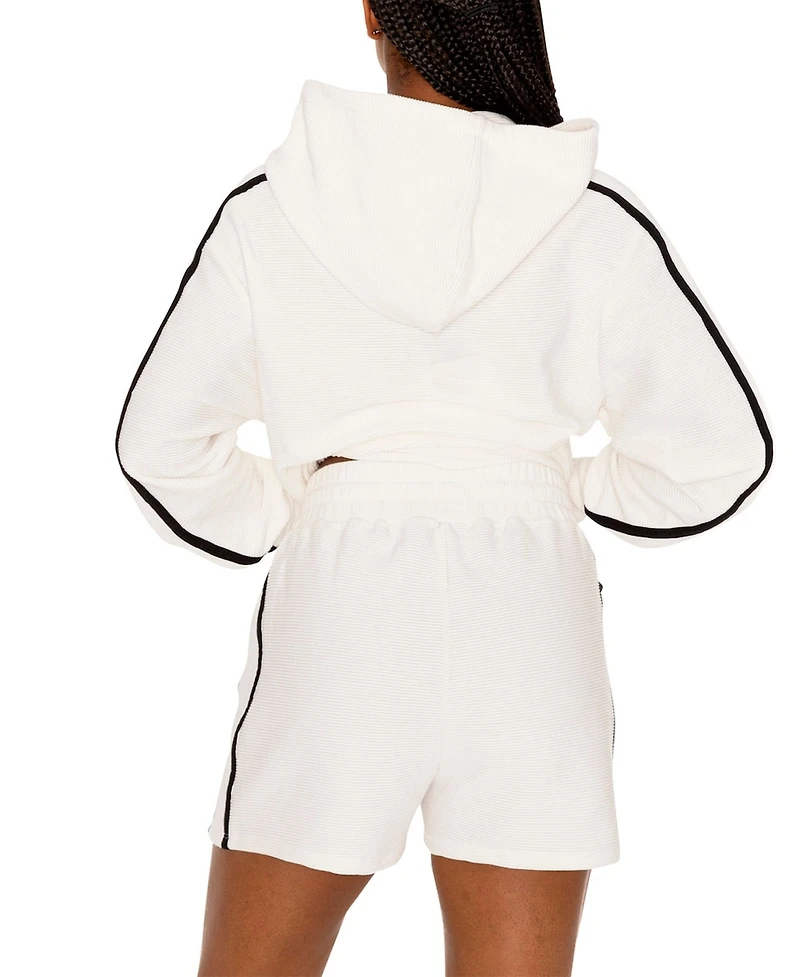 Gameday Couture Women's Cream Lsu Tigers Down, Set, Go Pullover Hoodie and Shorts Set