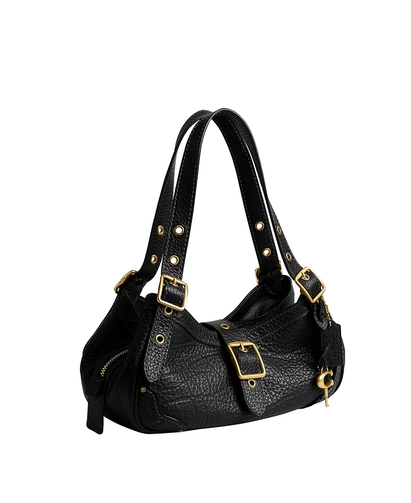 Coach Textured Pebble Leather Medium Drifter Shoulder Handbag