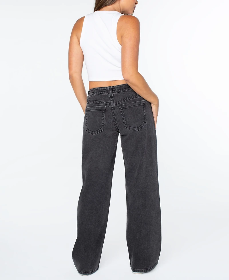 Celebrity Pink Women's Low-Rise Baggy Straight-Leg Jeans