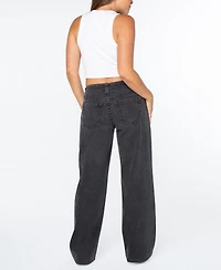 Celebrity Pink Women's Low-Rise Baggy Straight-Leg Jeans