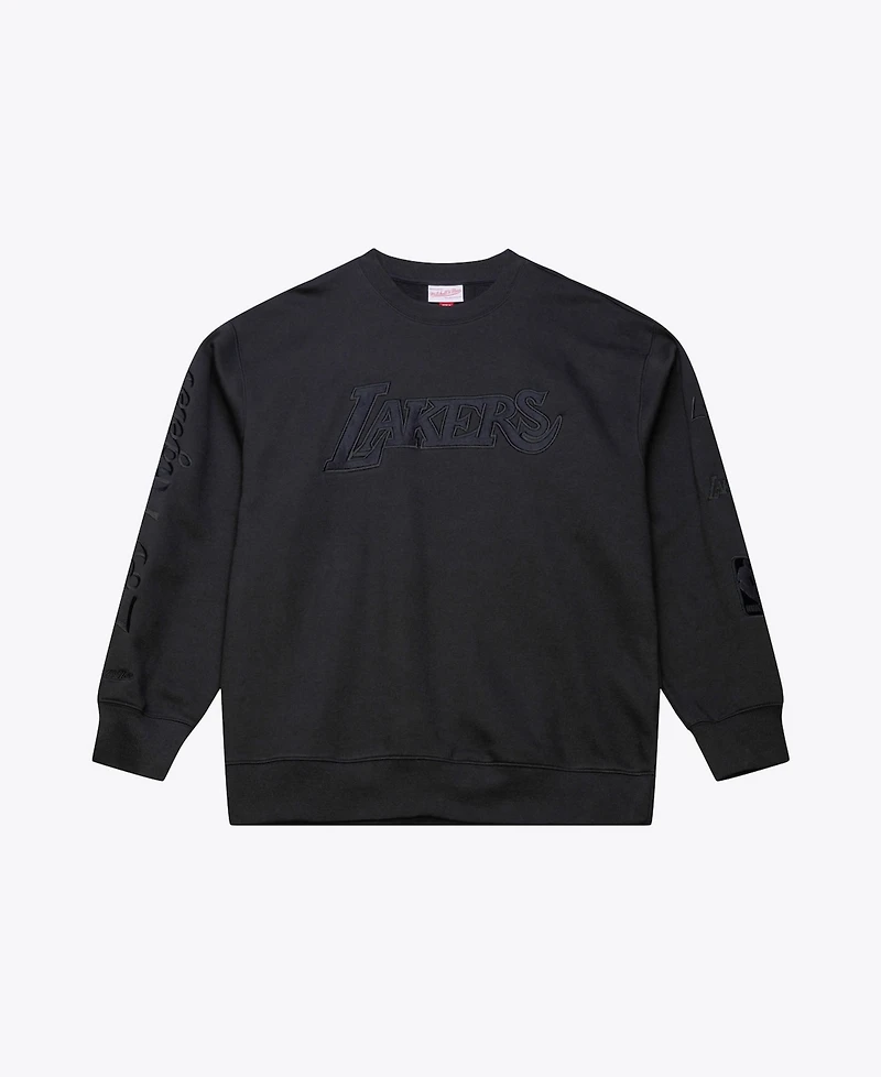 Mitchell & Ness Men's Black Los Angeles Lakers Phantom Fleece Sweatshirt