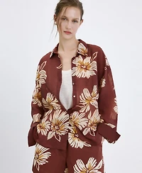 Mango Women's Printed Lyocell Shirt