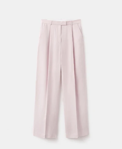 Mango Women's Straight-Fit Linen Suit Pants