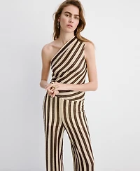 Mango Women's Stripes Knit Pants