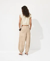 Mango Women's Cotton Ruffled Lace Blouse
