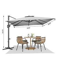 gaomon Heavy Duty Aluminum Cantilever Patio Umbrella, 360degree(s) Rotating Offset