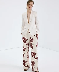 Mango Women's Printed Pleated Pants