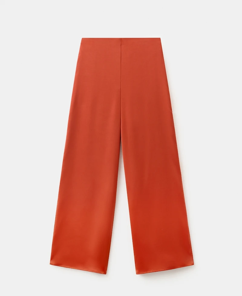 Mango Women's Satin Straight-Fit Pants