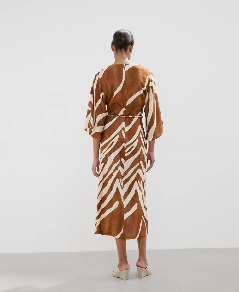 Mango Women's Printed Midi Dress