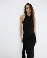 Mango Women's Bow Halter Dress
