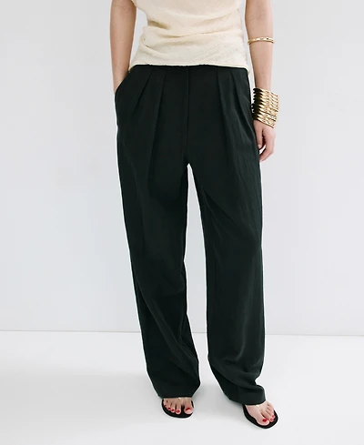 Mango Women's Straight-Fit Lyocell Pants