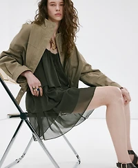 Mango Women's Short Ruffled Dress