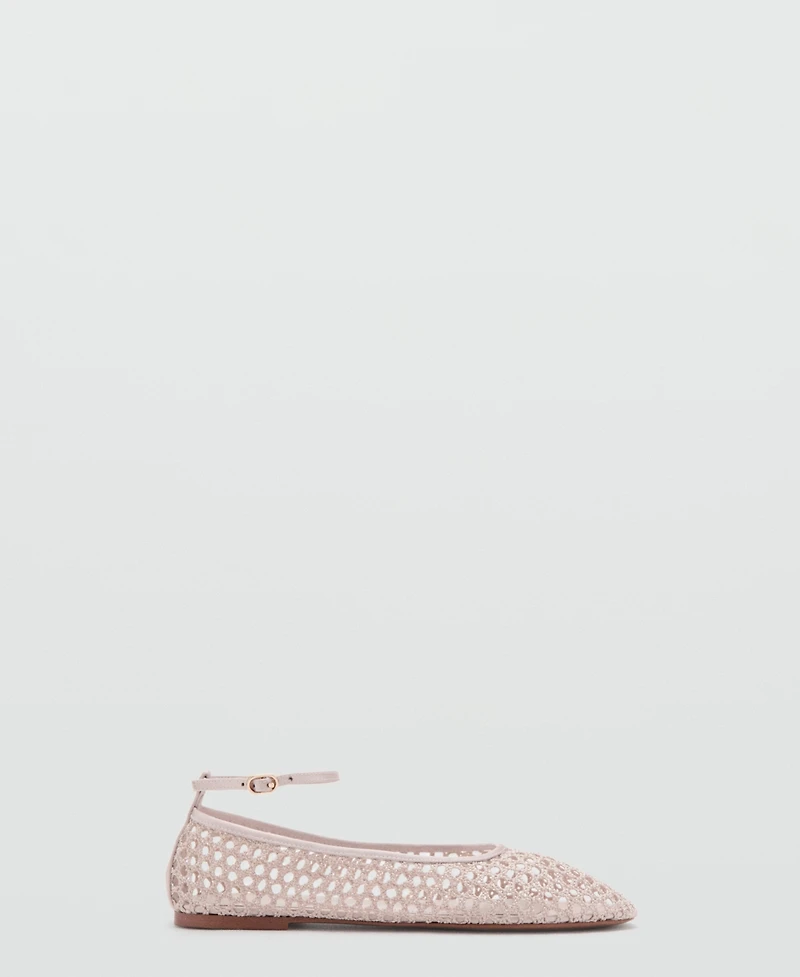 Mango Women's Crocheted Ballet Flats
