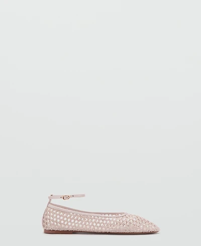 Mango Women's Crocheted Ballet Flats