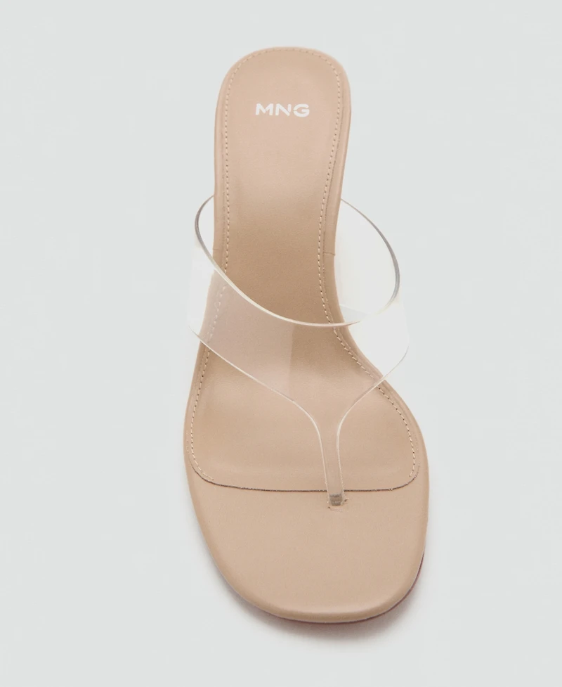 Mango Women's Vinyl Strap Wedge Sandals