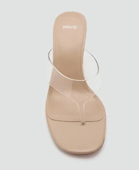 Mango Women's Vinyl Strap Wedge Sandals
