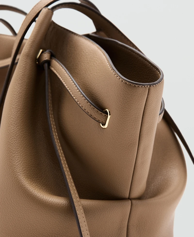 Mango Women's Large Faux-Leather Shoulder Bag