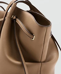 Mango Women's Large Faux-Leather Shoulder Bag