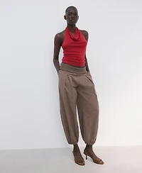 Mango Women's Halter-Neck Lyocell Top