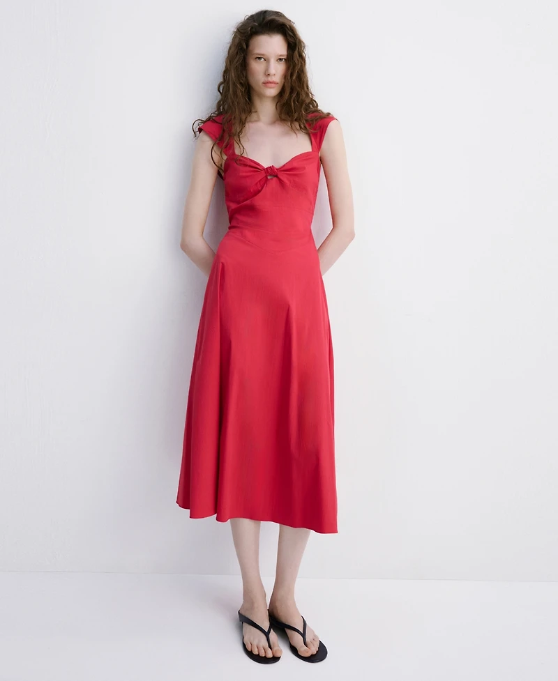 Mango Women's Open Back Midi-Dress