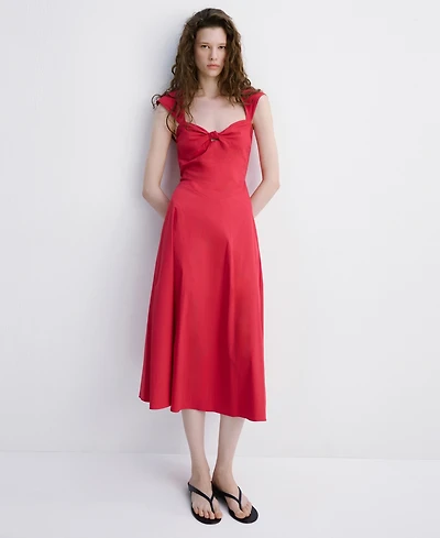 Mango Women's Open Back Midi-Dress