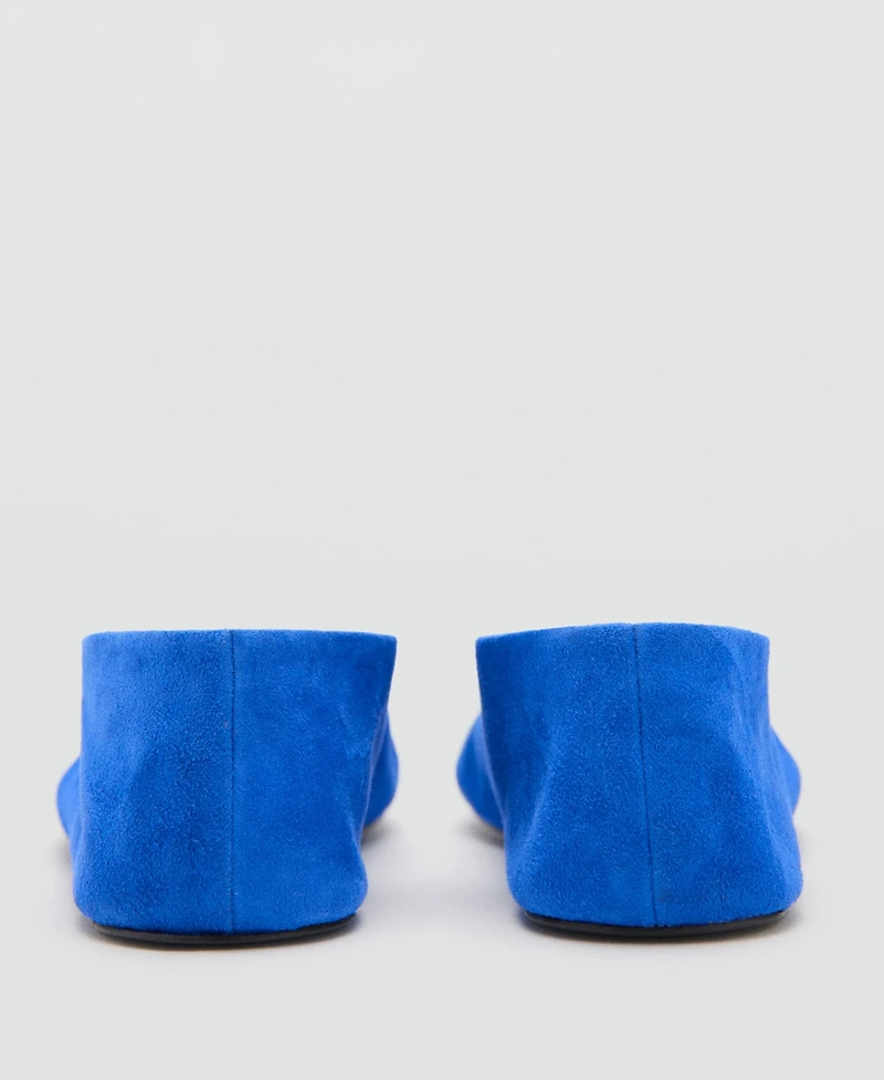 Mango Women's Suede Leather Ballet Flats