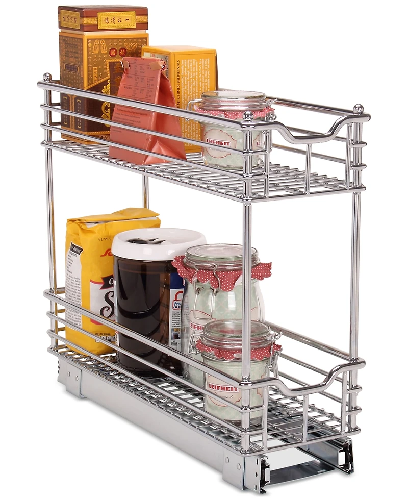 Household Essentials Chrome Glidez Narrow 7-inch Sliding Organizer