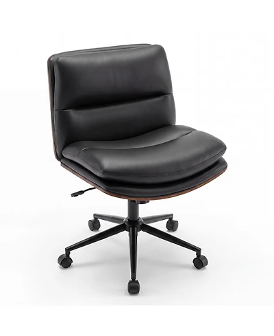 Slickblue Modern Armless Desk Chair with Comfortable Cushioned Seat