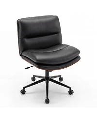 Slickblue Modern Armless Desk Chair with Comfortable Cushioned Seat