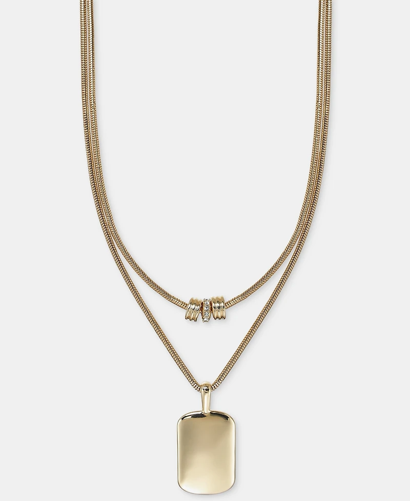 On 34th Gold-Tone Pendant Two-Row Necklace, Macy's Exclusive