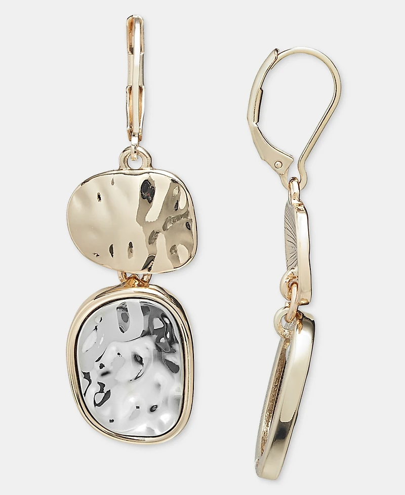 Style & Co Sculptural Oval Double Drop Earrings, Macy's Exclusive