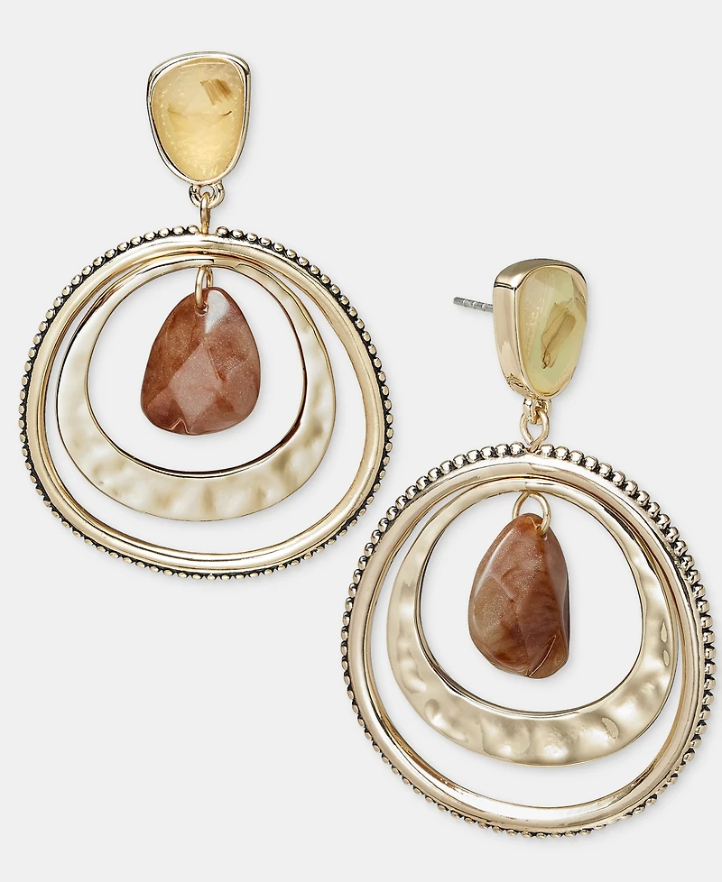 Style & Co Stone and Disc Drop Earrings, Macy's Exclusive