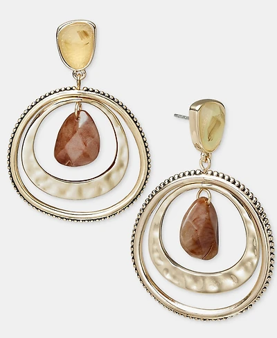 Style & Co Stone and Disc Drop Earrings, Macy's Exclusive