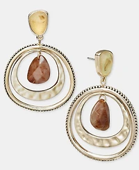 Style & Co Stone and Disc Drop Earrings, Macy's Exclusive