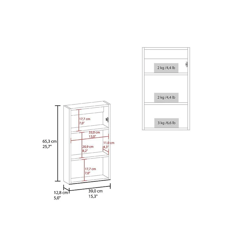 Busdays Medicine Cabinet Sanford Wall Mount Bathroom Storage with Mirror