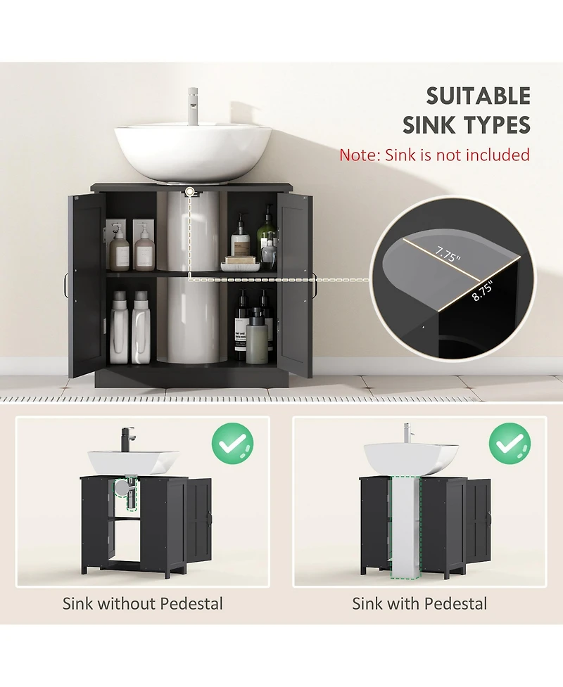 Phying Pedestal Sink Cabinet Freestanding Bathroom Sink Storage Cabinet with Shelf Multifunctional Under Sink Organizer for Bathroom Home Decor
