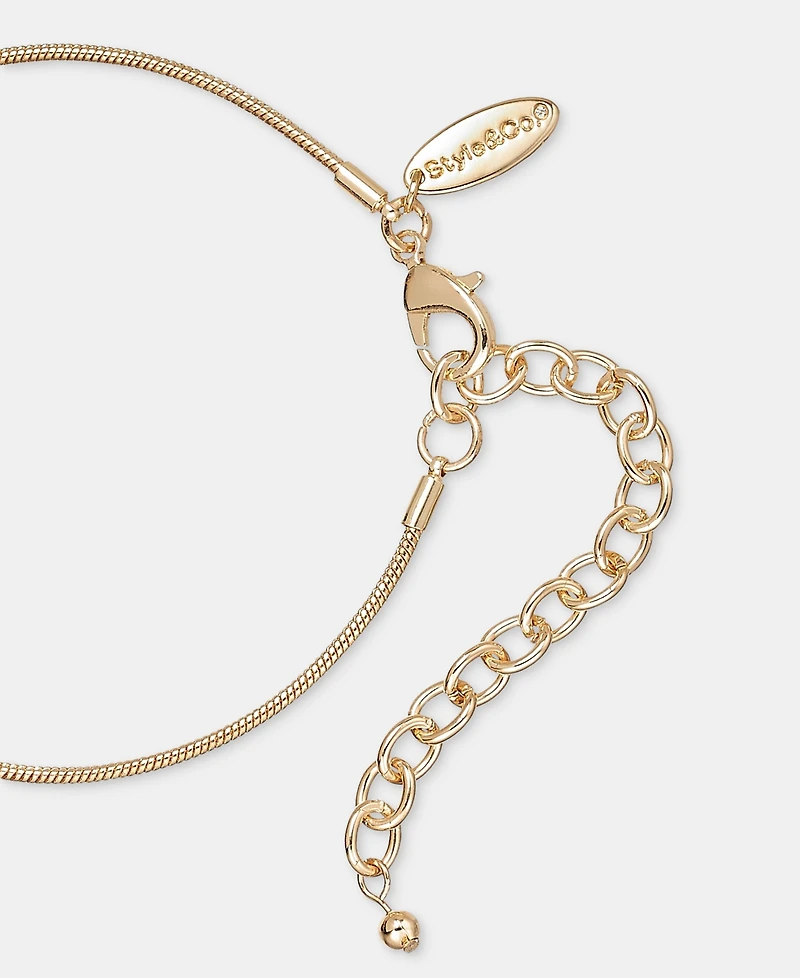 Style & Co Multi-Jewel Shaky Statement Necklace, 16" + 3" extender, Macy's Exclusive