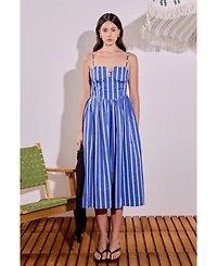 English Factory Women's Marine Striped maxi Dress