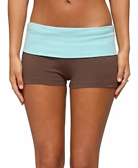 Edikted Women's Emmey Contrast Foldover Shorts