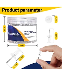 Danrong 800 Pcs Clear Push Pins, Standard Thumb Tacks with Steel Point and Plastic Head for Bulletin Cork Board, Office School