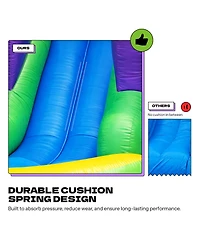 Pop Jump Rainbow Castle Bounce House and Double slide Combo