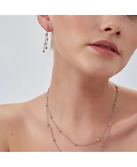 Spero London Dorissa Multicolour Sterling Silver Beaded Double Necklace