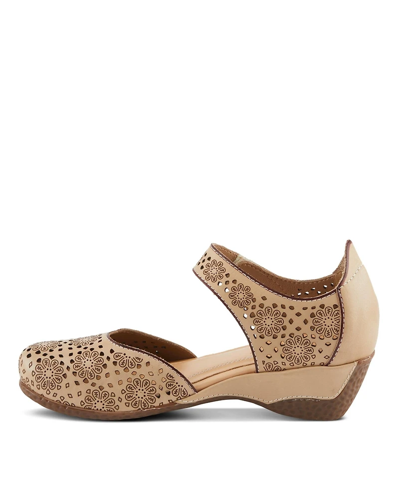 L'Artiste Spring Step Americana Women's Wedge Mary Jane with Buckle