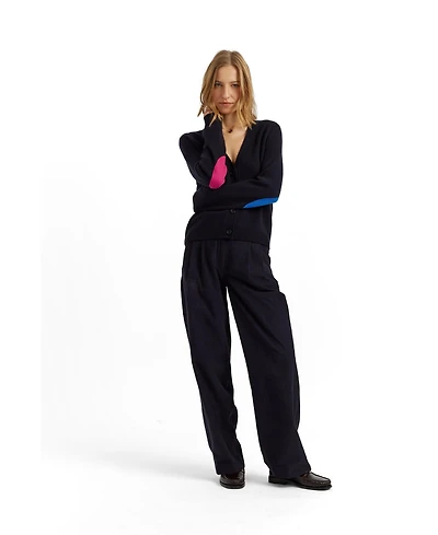 Chinti & Parker Women's Wool-Cashmere Elbow Patch Cardigan