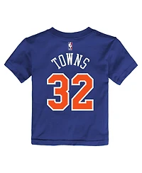 Nike Toddler Karl-Anthony Towns Blue New York Knicks Icon Name Number T-Shirt