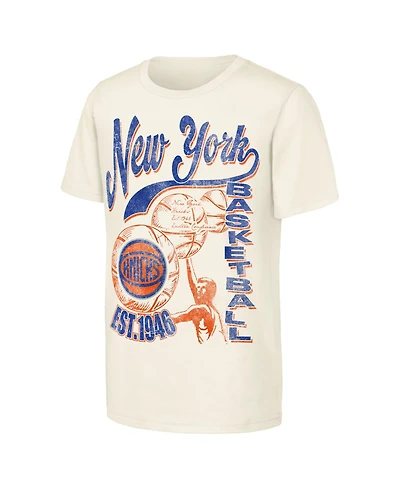 Outerstuff Big Boys and Girls Natural New York Knicks Ticket Stub T-Shirt