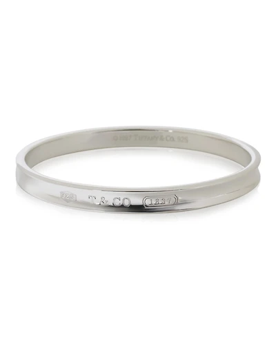 Pre-Owned Tiffany & Co Sterling Silver 1837 Bangle Bracelet