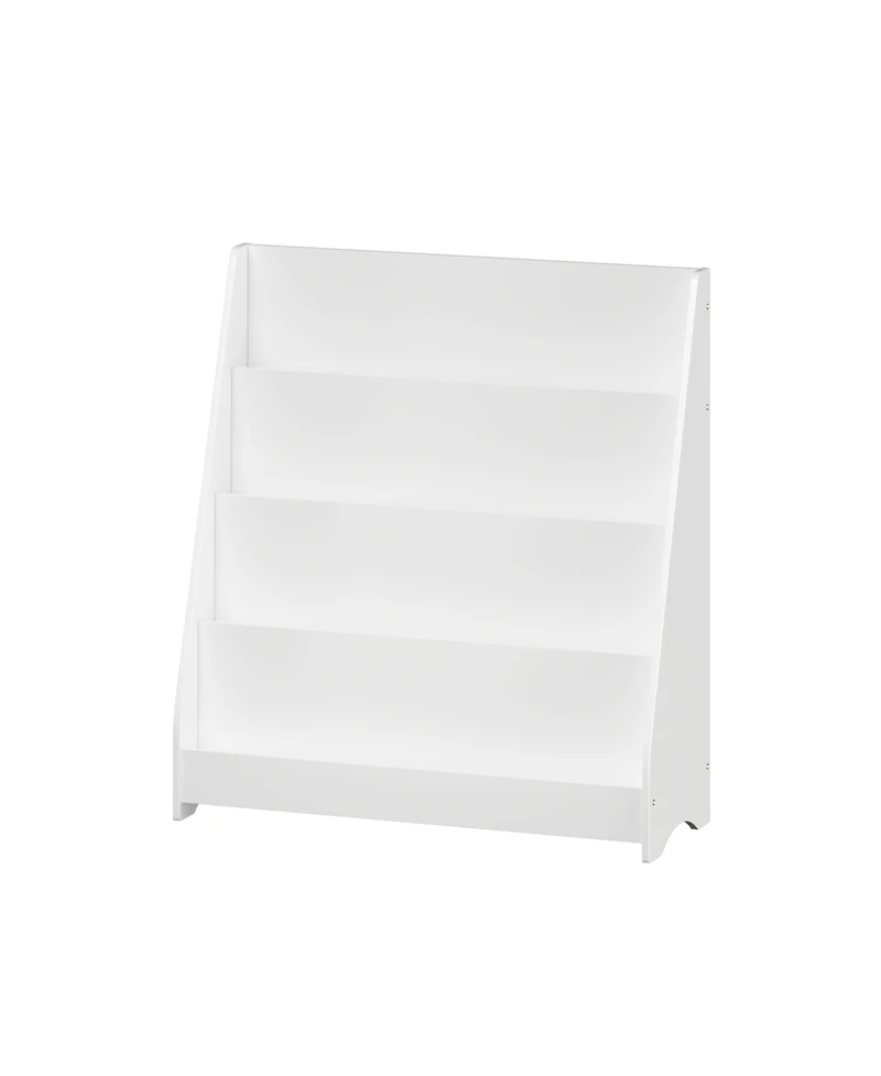 Rainsken 4 Tier Kids Wooden Bookshelf, Montessori Bookshelf, Children Front Facing Book Shelf, for Nursery, Playroom and Classroom